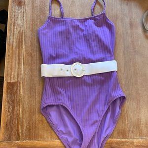 Solid & Striped purple belted one piece size small/medium ?
